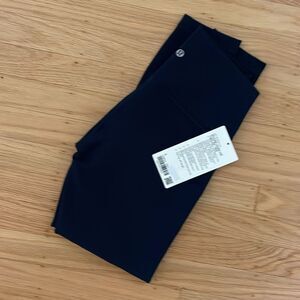 LULULEMON WUNDER UNDER HR TIGHT 25” true navy blue size 6 rib ribbed lux NWT
